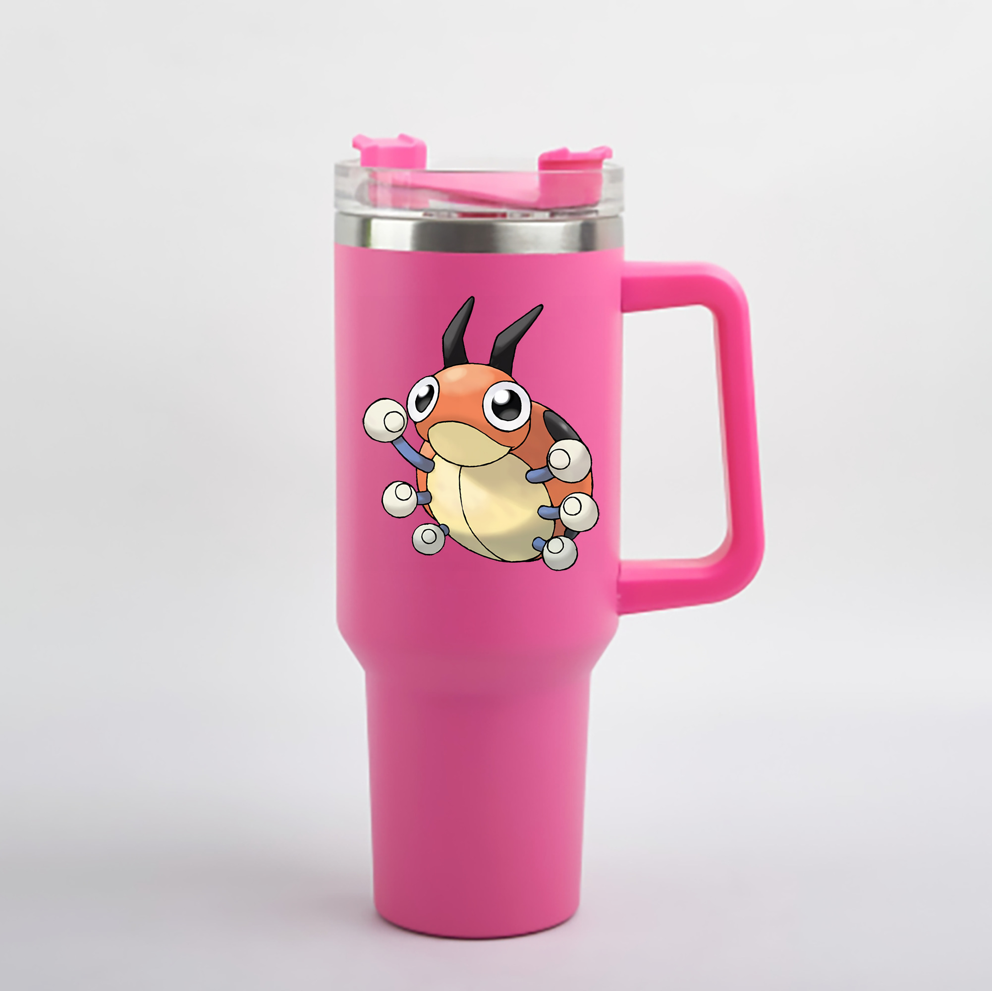 （画像用） ポケットモンスター Pokémon 1200mL車用タンブラー - クリスタルステッカー（プラスチックストロー付き）
